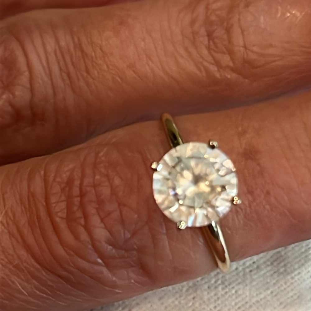 Beautiful CZ ring in 10k over silver.